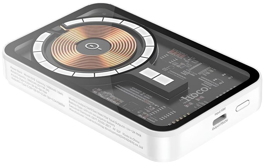 Портативний акумулятор HOCO Q10 5000mAh з бездротовою зарядкою 25725 фото