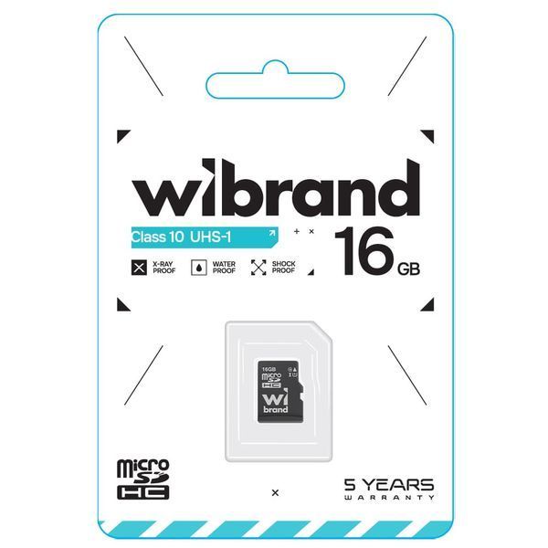 Карта пам'яті Wibrand Class 10 MicroSDHC (UHS-1) 16GB WICDHU1/16GB фото