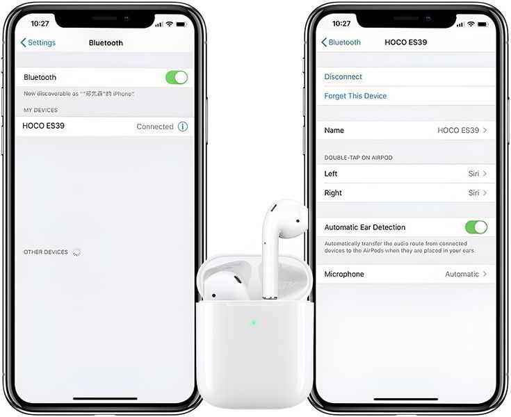 Hoco ES39 Headphones with Wireless Charging White