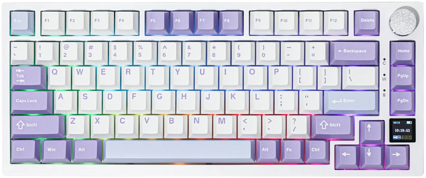 Механічна клавіатура AJAZZ AK820 Pro White Purple 18837556 фото