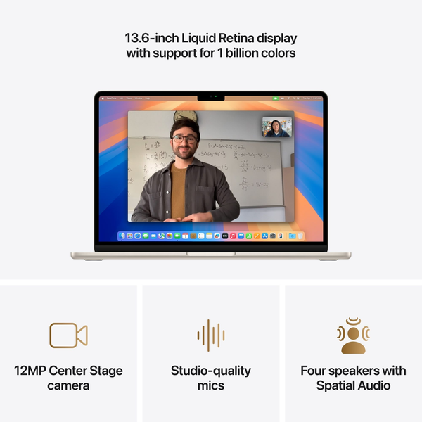 Laptop Apple MacBook Air 15" M4 16/256GB 2025 Starlight