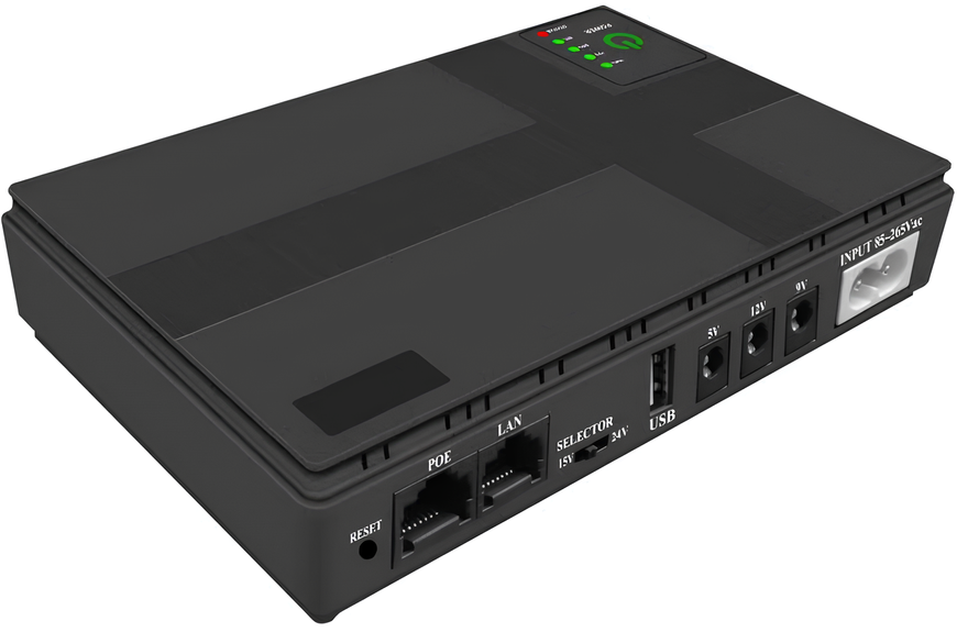 Uninterruptible power supply DC-UPS Mini 10400mAh for 5V/9V/12V devices