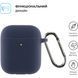 Case for headphones Silicone Case With Hook for Apple AirPods 1/2 Dark Blue