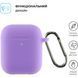 Чехол для наушников Silicone Case With Hook for Apple AirPods 1/2 Purple 40525/39 фото 2